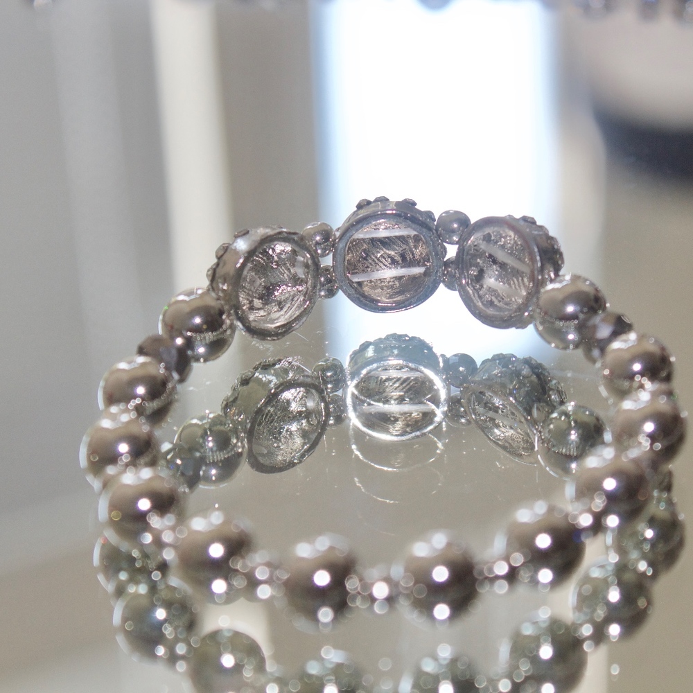 14kt White Gold Plated pave bracelet - Picture 4 of 5